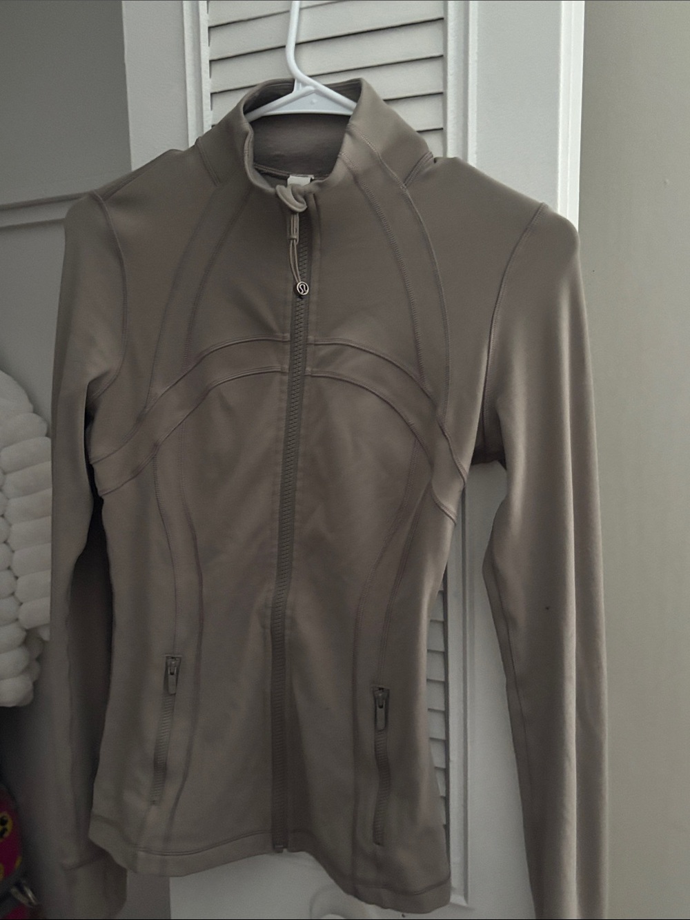 lululemon athletica Taupe Full-Zip Athletic Jacket